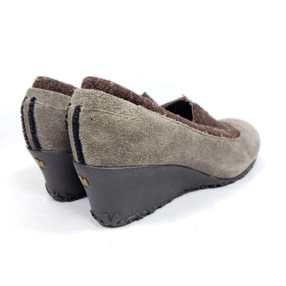 Merrell Tulip Grey Wedge Pump Heels Shoes Women's - Picture 5 of 7